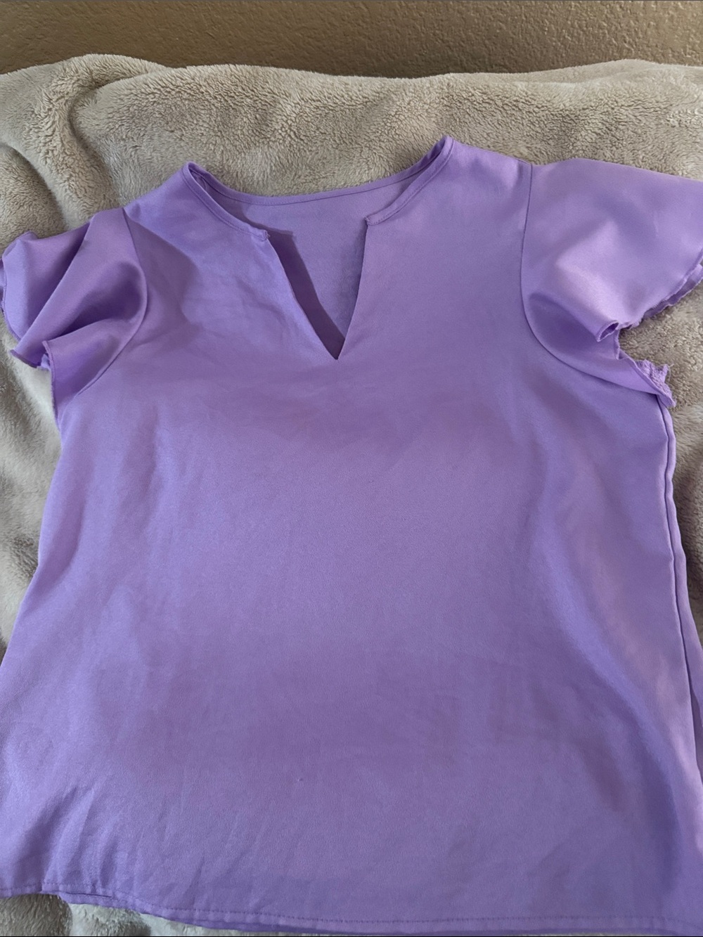 Lavender Split-Neck Women’s Top